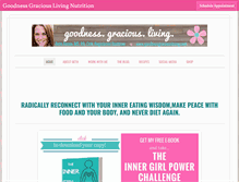 Tablet Screenshot of goodnessgraciousliving.com